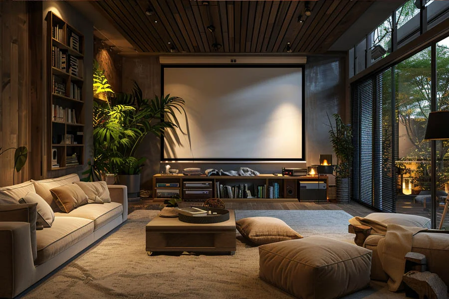 home cinema with projector