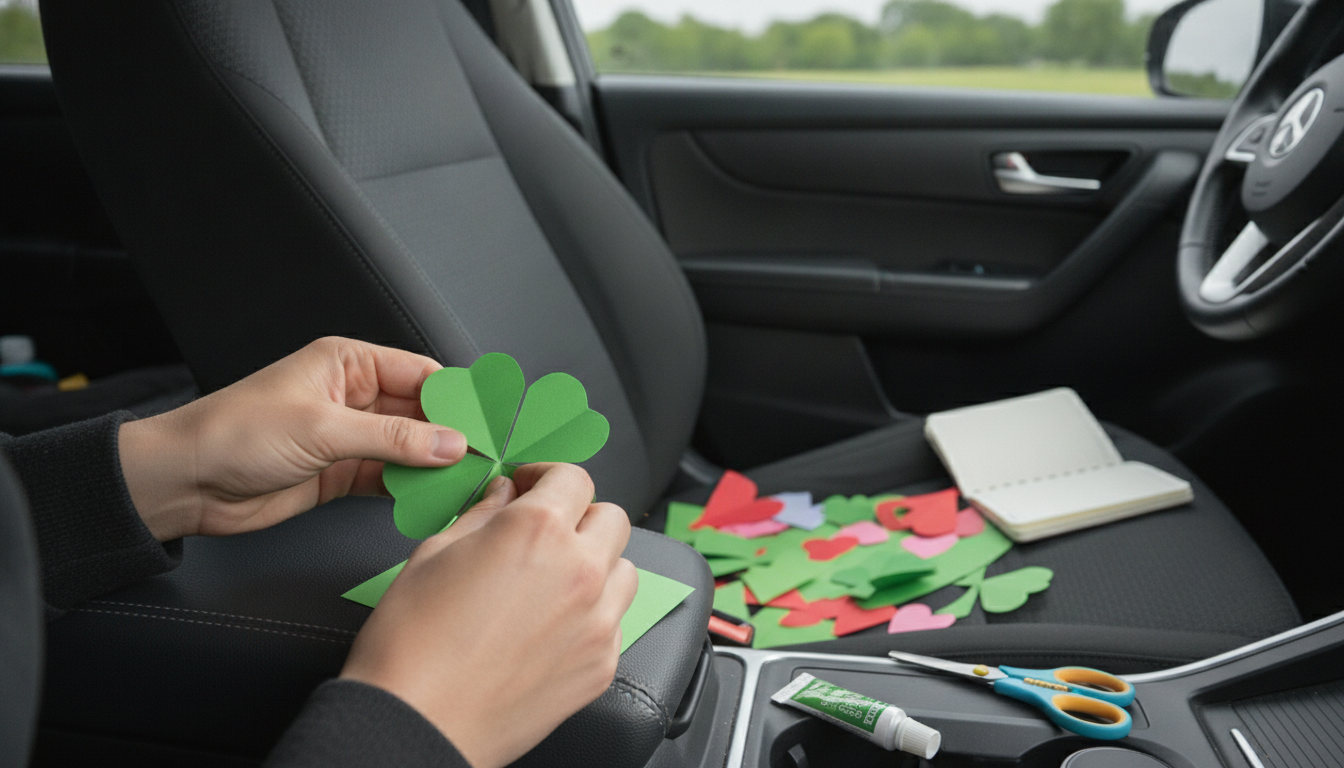 Easy 4-Leaf Clover Craft (Paper Heart-Petal Method)