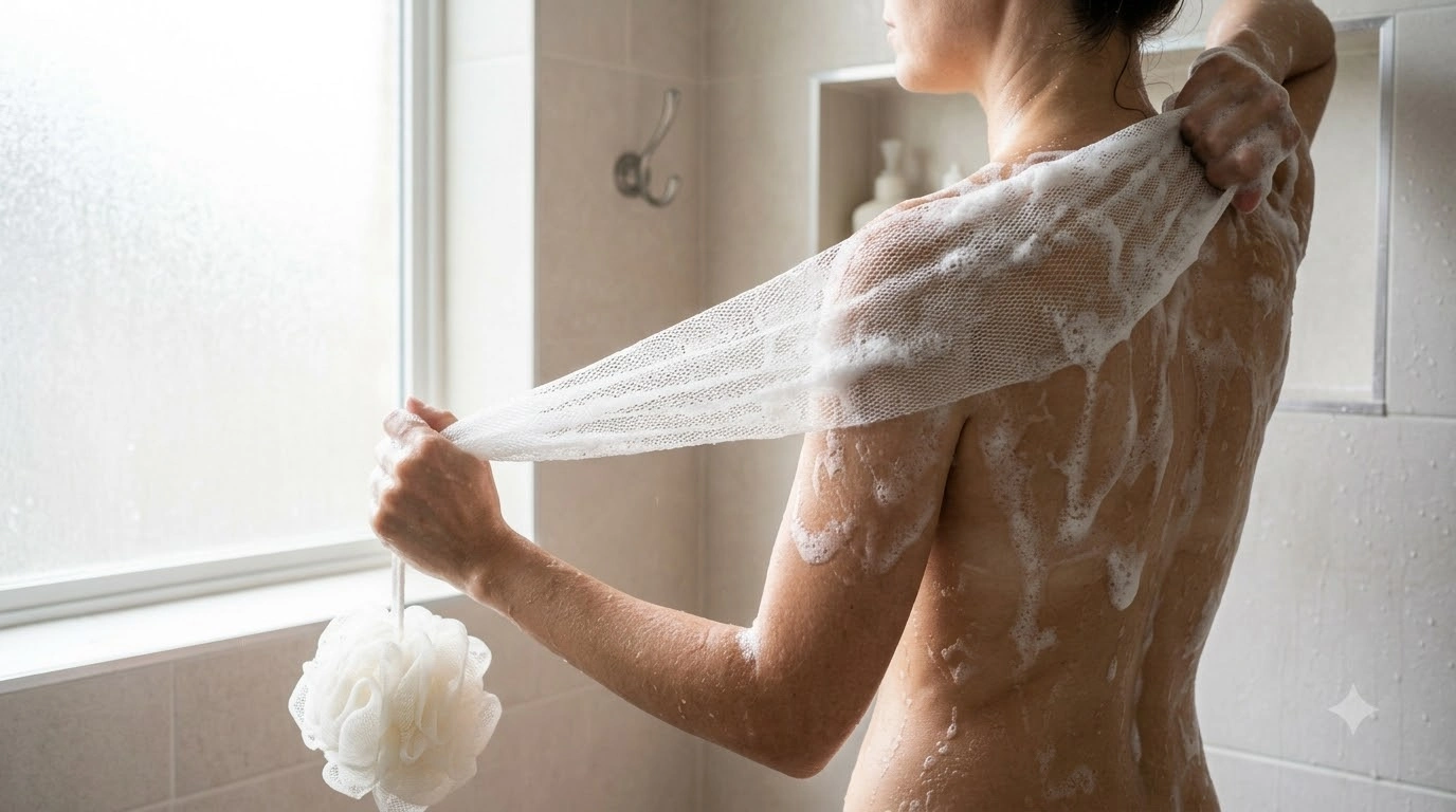 Mesh Bath Ball Towel Loofah: Wash and Scrub Together